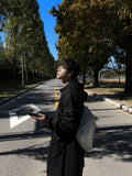 Unisex Soft hooded long coat