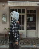 Kitsch hooded balloon check shirt