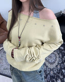 Kane Star Off-Shoulder Sweatshirt