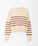 Ketil stripe round knit cardigan