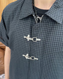 Sedon buckle check shirt jacket
