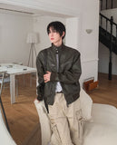 BOD High-neck Leather Jacket