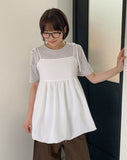 Yuriyu Ribbon Layered Balloon Sleeveless Blouse