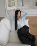 Yoring summer see-through rib cardigan