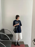 [unisex] Met Star Printing Over Short Sleeve Tee