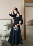 Newvier Heart Neck Puff One Piece