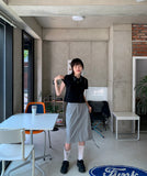 Cose Ribbon Cropped Short Sleeve Tee