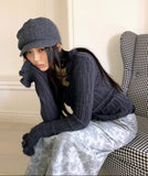 Hobin Frill Knit Cardigan