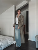 Shell Washing Wide Balloon Denim