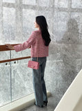 Setu Round Pearl Tweed Short Jacket