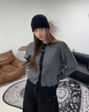 Pedin Striped Crop Cardigan