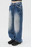 (W) Rock Blue Stud Jeans