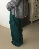 [Brushed Lining] Beams Wide Cargo Pile Training Pants