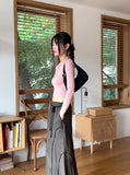 Leto Strap Belt Cut Banding Pile Long Skirt