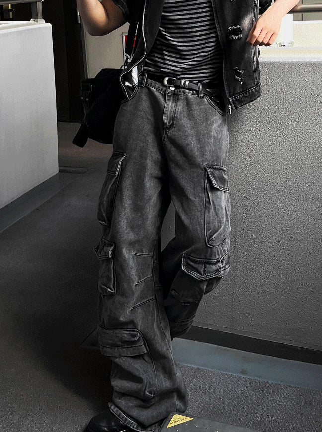 【COSYHARU】Cray Denim Hood Jacket Cray Denim Short-sleeved Hooded Jacket - COSYHARU | 60