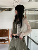 [U-BASIC] Sijeu See-Through Summer Knit Cardigan