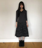 Herang Dot Lace Three Quarter Sleeve T-Shirt