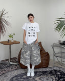 Hirosha Camo Bermuda Cargo Pants