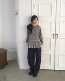 [Lining Point] Hued Stripe Dot Cardigan