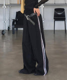 Tashani Two Lines Color Matching Wide Pants