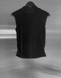 Veil Lace Cowl Neck Hooded Sleeveless