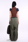 Trap side zipper parachute cargo pants
