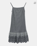 Nohi Rib Long Layered Lace Sleeveless