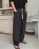 Seilen Stripe Banding Wide Slacks