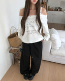 Liik Back Cross Studded Cotton Pants