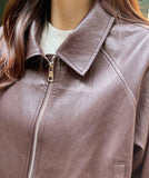 Kellyanne Collar String Leather Jacket
