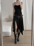 Lay Shirred Mesh Layered Sleeveless