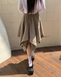 Maring Unbalanced Layered Midi Skirt