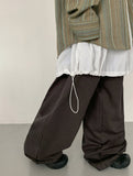 Banding Pin-Tuck Wide Pants