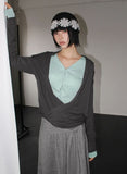 DRAPED WRAP TOP