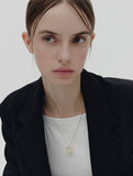[Premium Plating] Volume Square AB TAG Necklace
