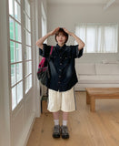 [Unisex] Huel Washing Denim Short Sleeve Shirt
