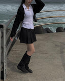[A/M] Ringring Strap Bolero Cardigan