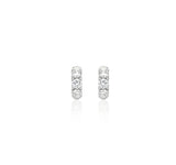 Essence Silver (W) Lab Diamond Tria One-Touch Earrings_0.1CT