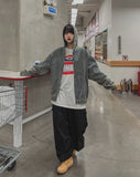 light washed denim hooded jacket