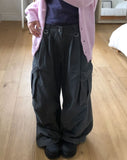 Karok Two-Pintuck Cargo Wide Pants