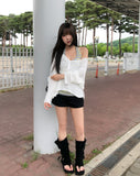 Petal Studded Pocket Shorts