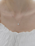 Essence Silver Moissanite Floria Necklace