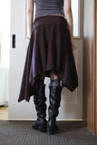 Lace unbalanced cutting skirt