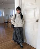 Beon Check Long Skirt