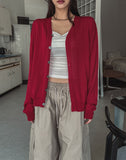 [U-BAISC] Steady Linen V-Neck Cardigan