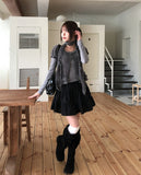 Amuse Lace Ribbon Tiered Culottes