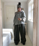 Pona Pintuck Washed Diagonal Cargo Pants