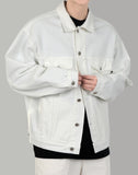 Oversize denim jacket White