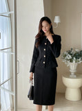 Meli Tweed H-Line Skirt