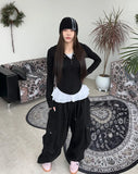 Mic Button Hooded T-Shirt